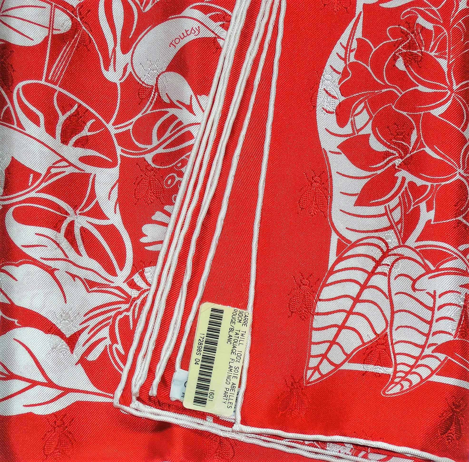 Flamingo Party Finesse Hermes Jacquard Scarf