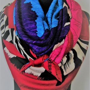 Zebra Pegasus 140cm Hermes Cashmere Shawl