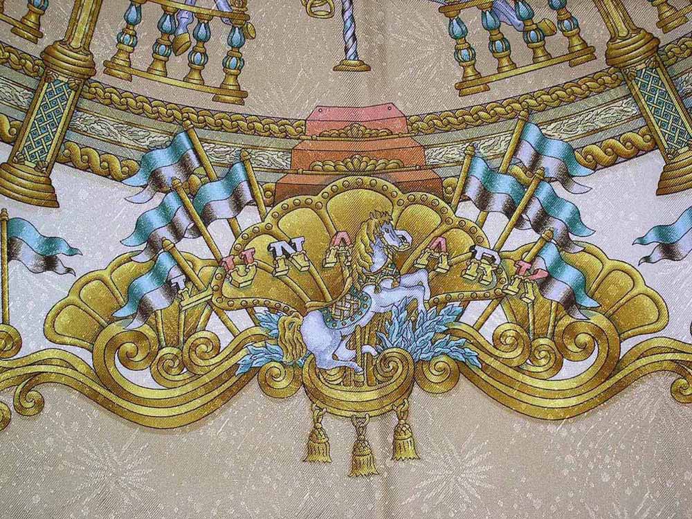 Luna Park Jacquard Hermes Scarf 1993 Joachim Metz