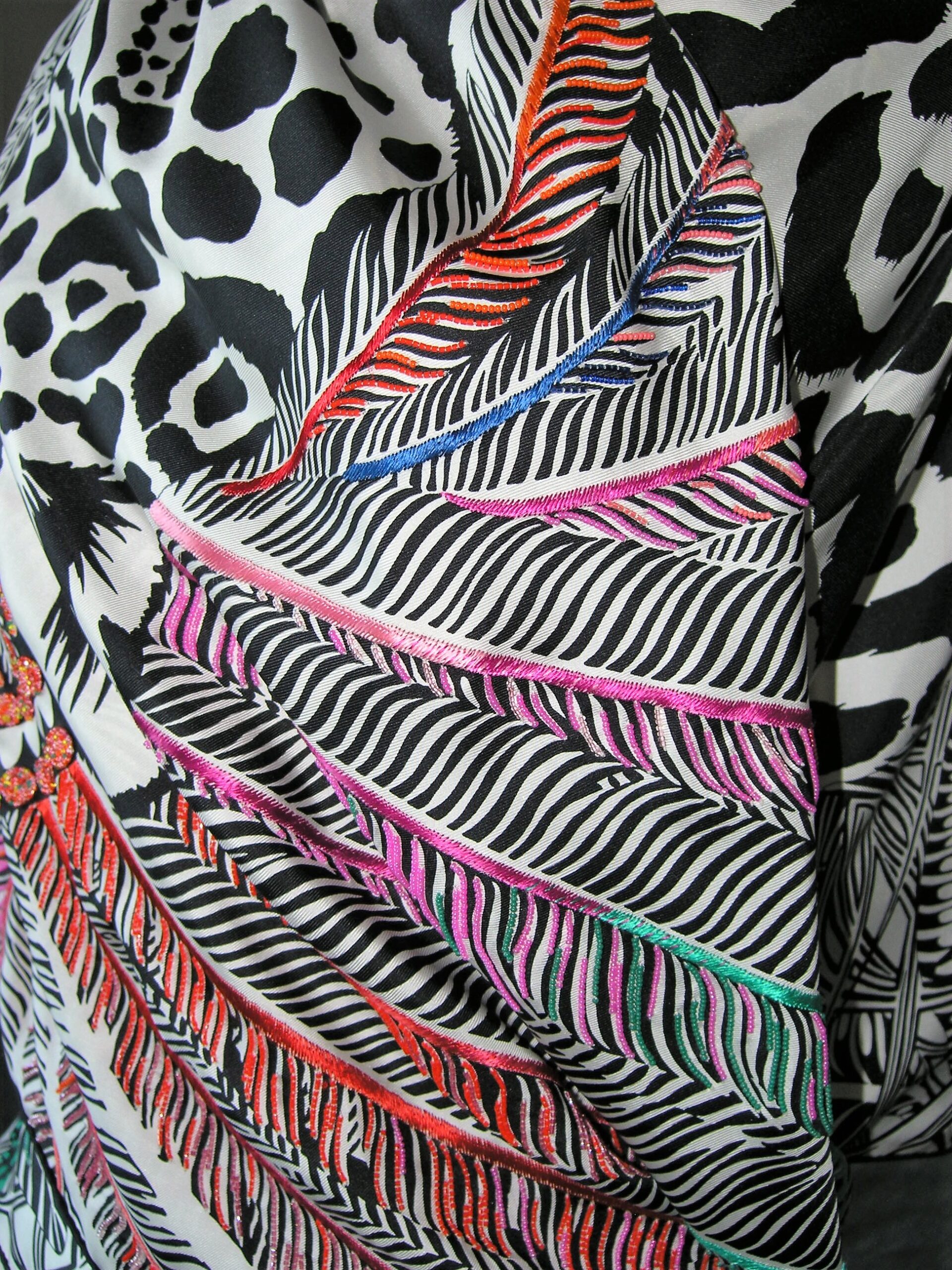 Jaguar Quetzal Hermes Exceptional 140cm Shawl Alice Shirley