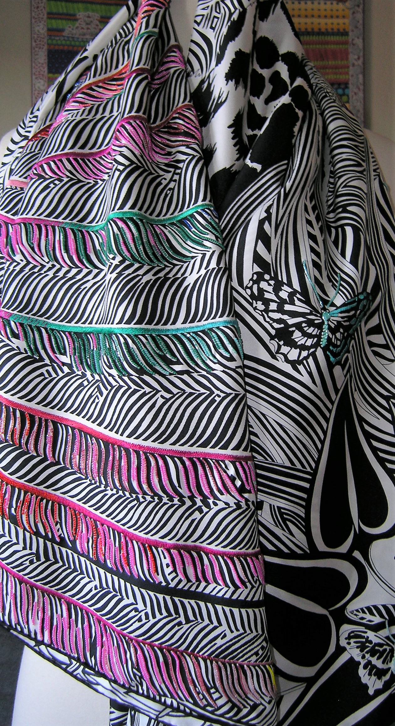 Jaguar Quetzal Hermes Exceptional 140cm Shawl Alice Shirley