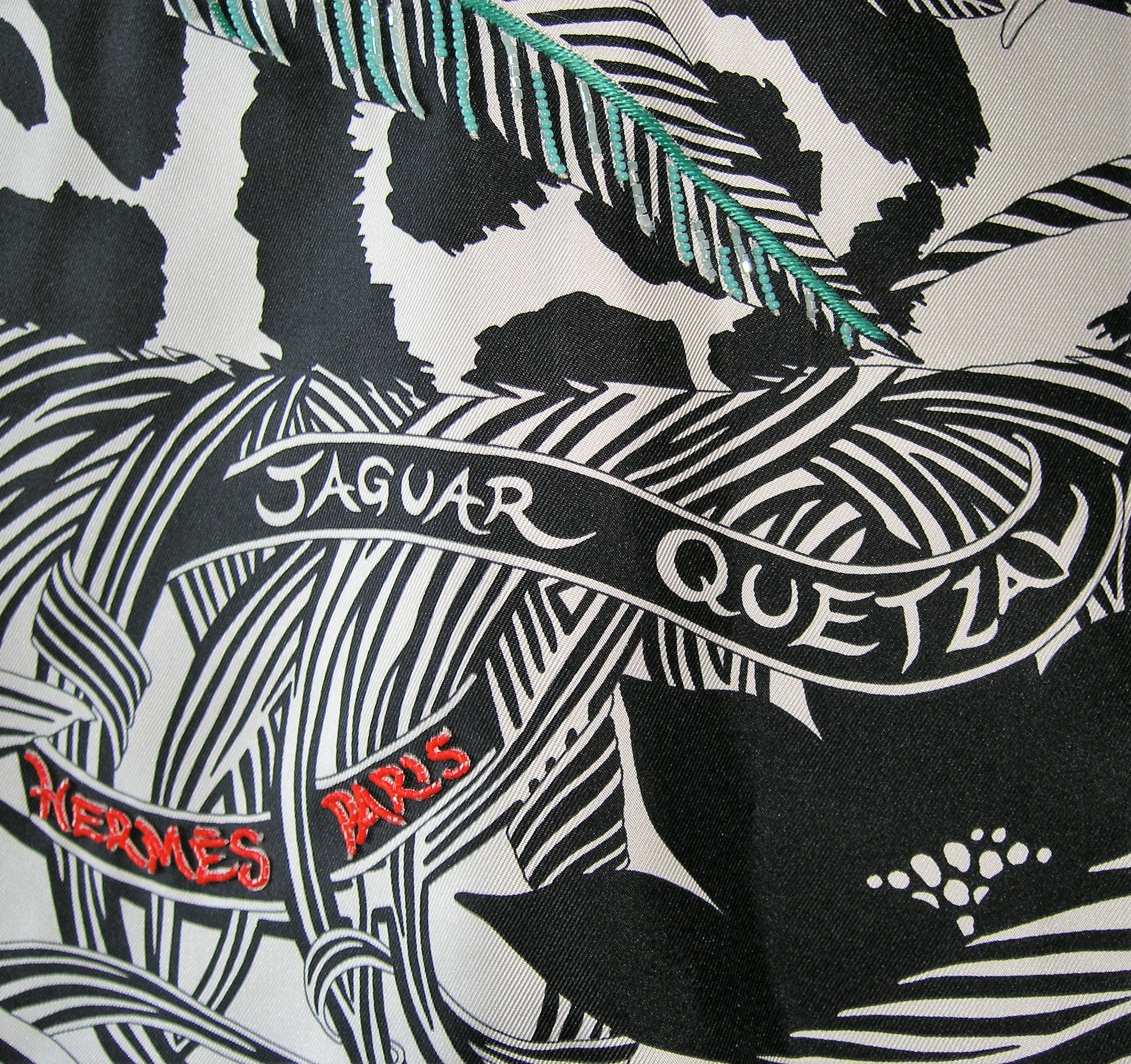 Jaguar Quetzal Hermes Exceptional 140cm Shawl Alice Shirley