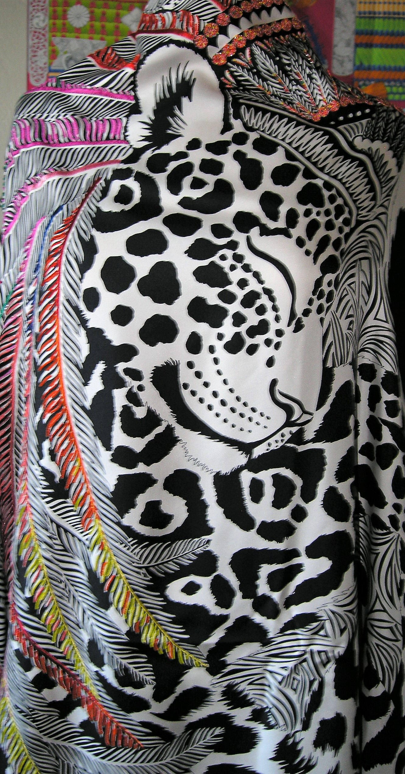 Jaguar Quetzal Hermes Exceptional 140cm Shawl Alice Shirley