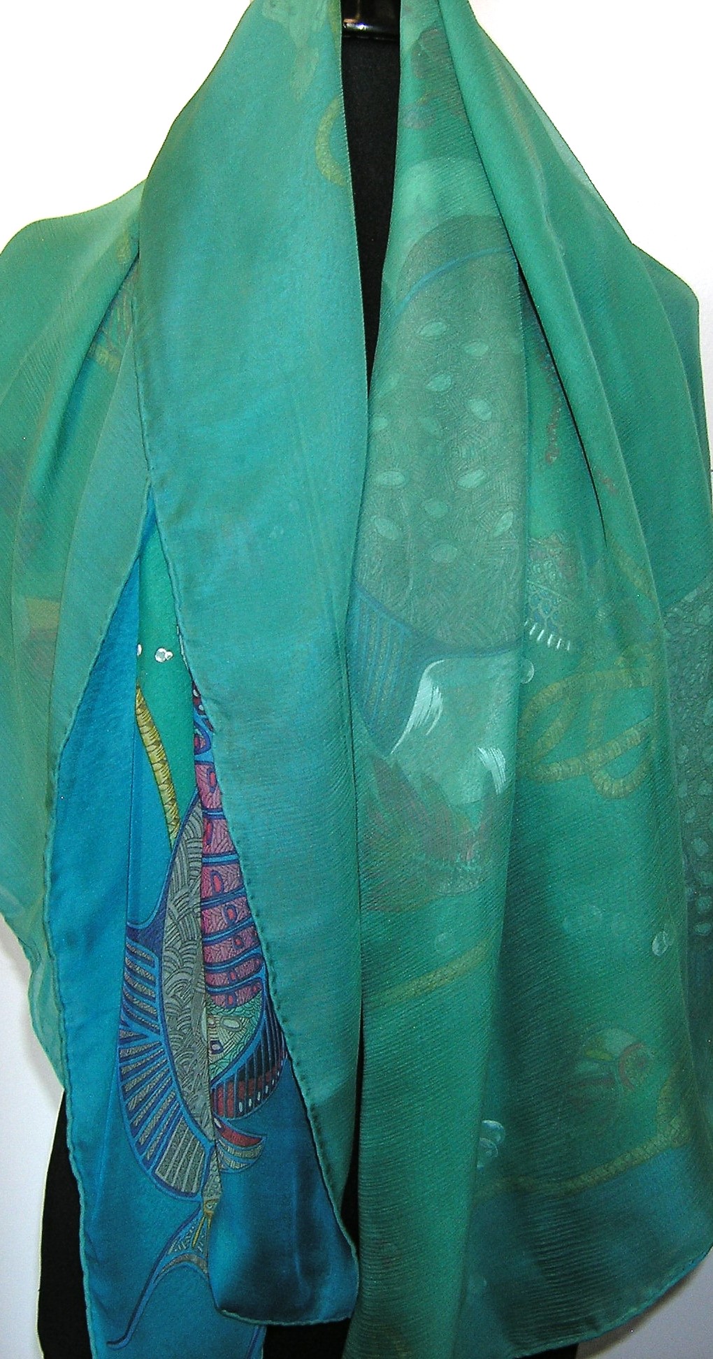 Grands Fonds Double-Faced Hermes Mousseline Shawl - It's All Goode