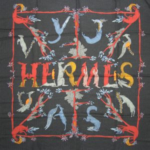 vintage Hermes cashmere scarf