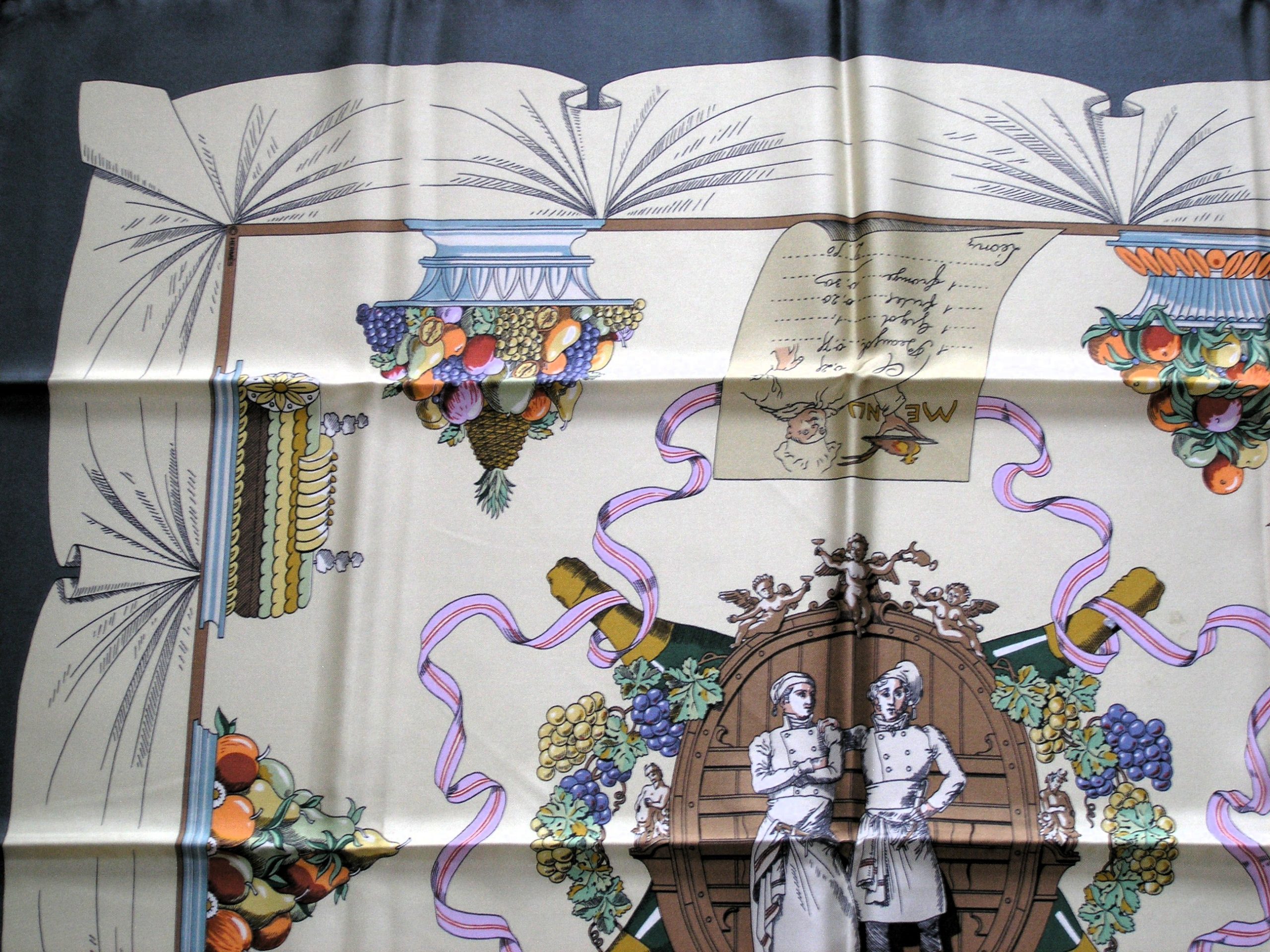 A la Gloire de la Cuisine Francaise Hermes Scarf