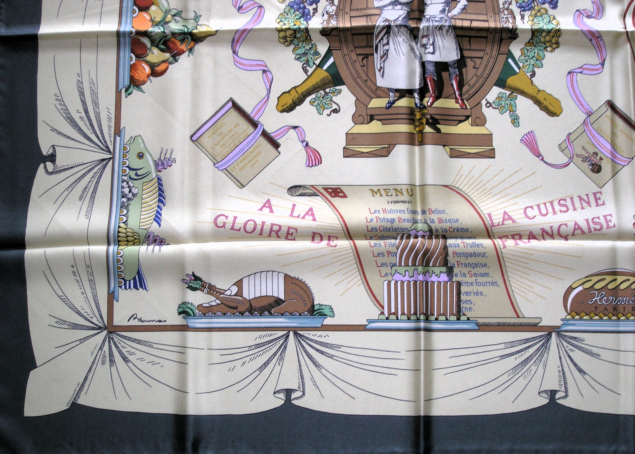A la Gloire de la Cuisine Francaise Hermes Scarf