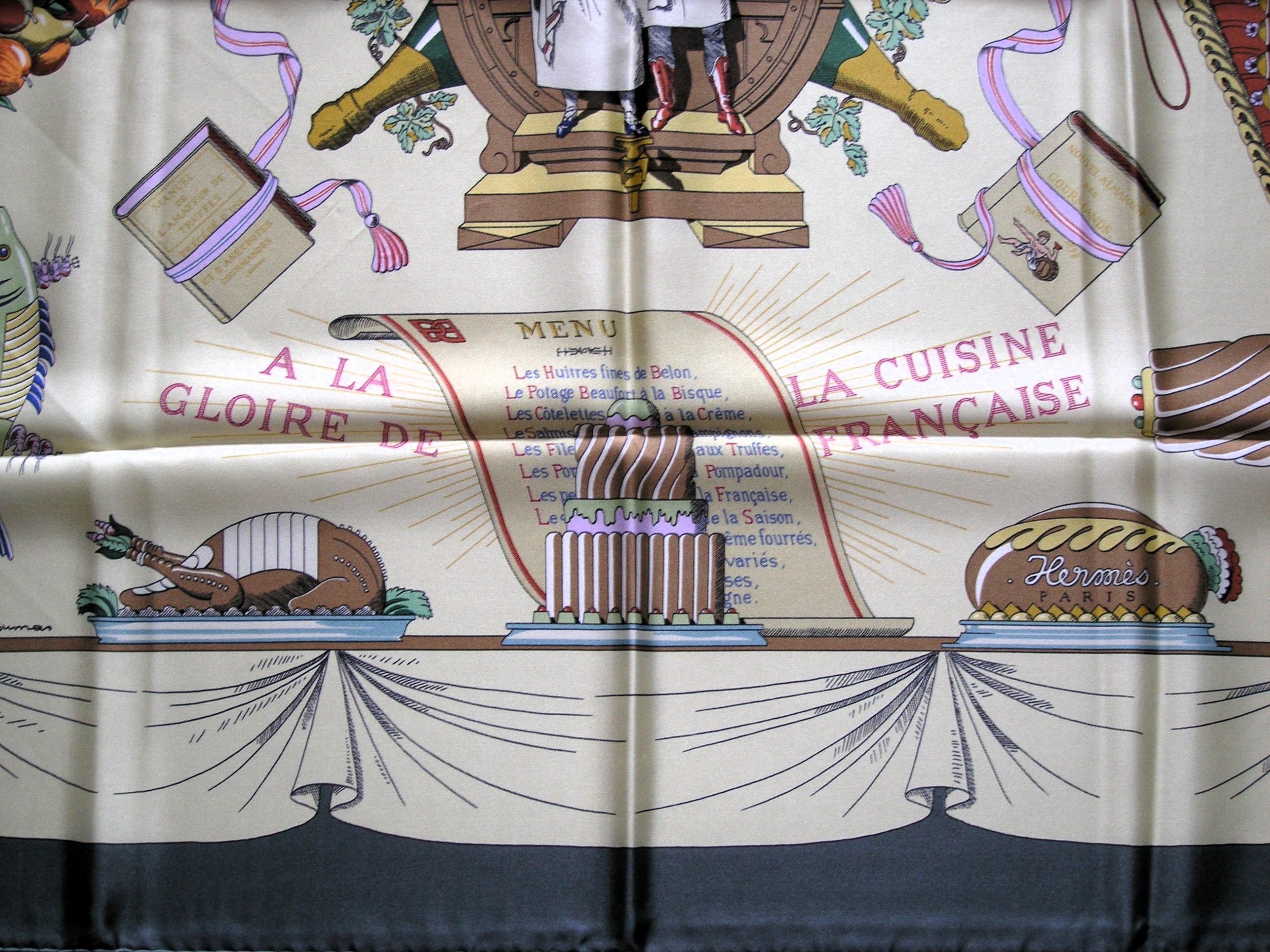 A la Gloire de la Cuisine Francaise Hermes Scarf