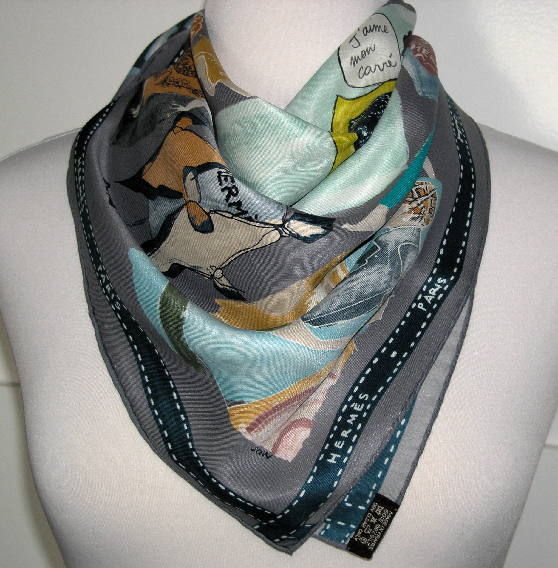 J'aime mon Carre 70cm Hermes Scarf - It's All Goode