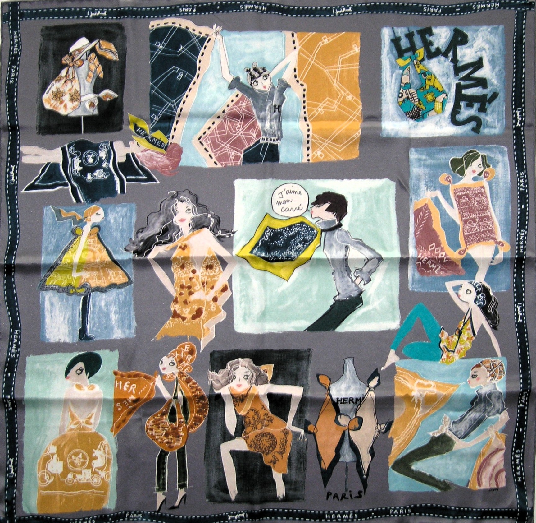 J'aime mon Carre 70cm Hermes Scarf - It's All Goode