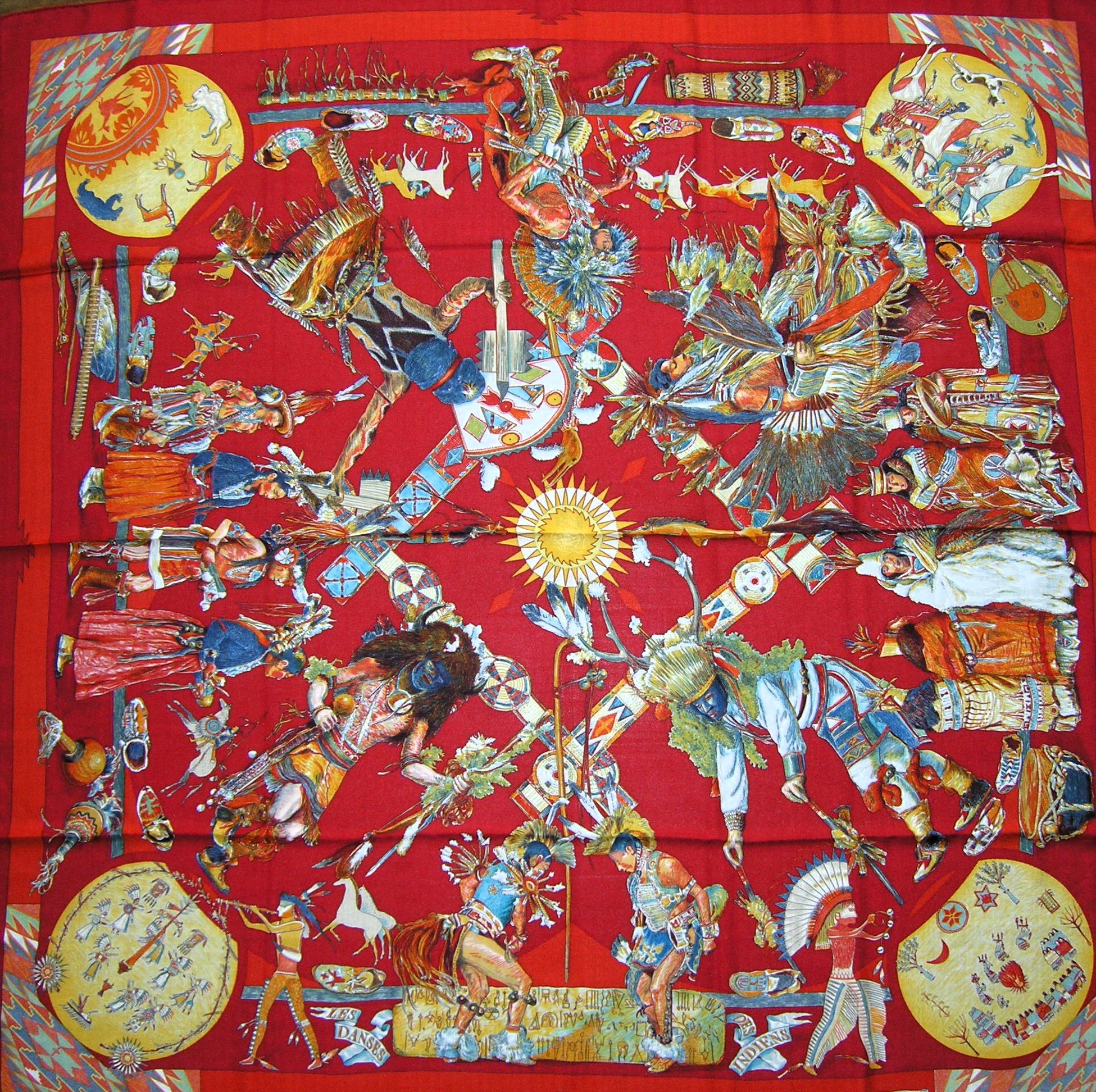 Les Danses des Indiens Hermes Cashmere Shawl - It's All Goode