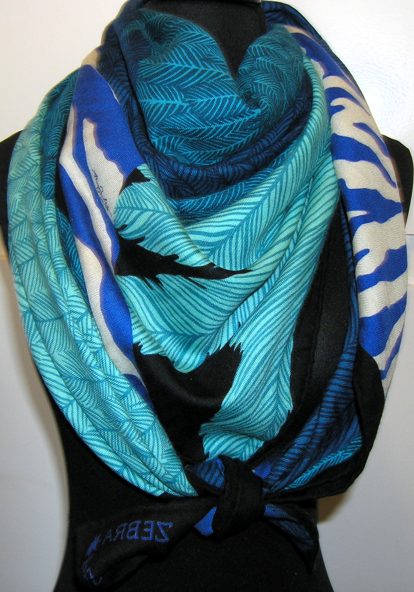 Zebra Pegasus Hermes Cashmere Shawl
