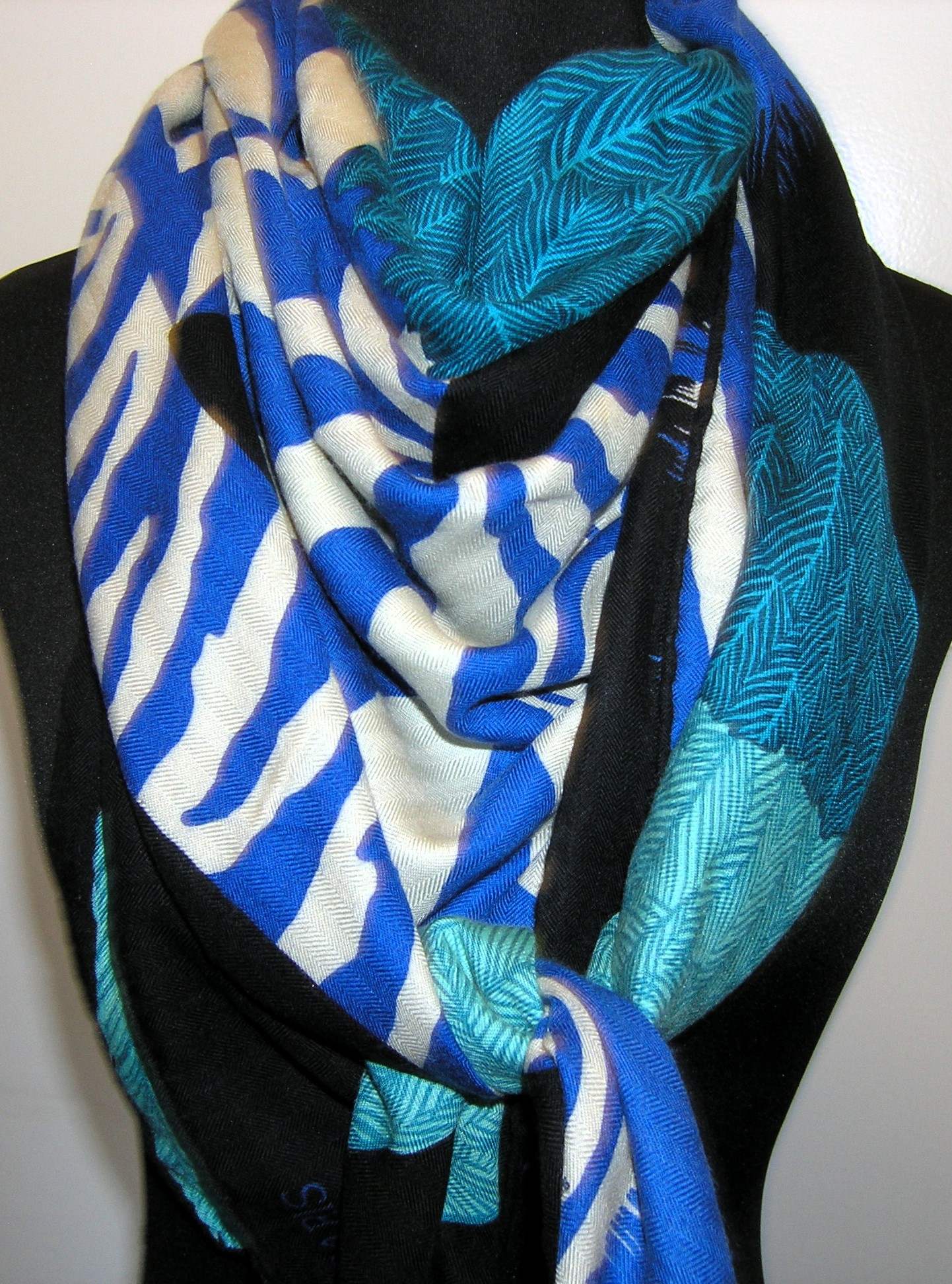 Zebra Pegasus Hermes Cashmere Shawl