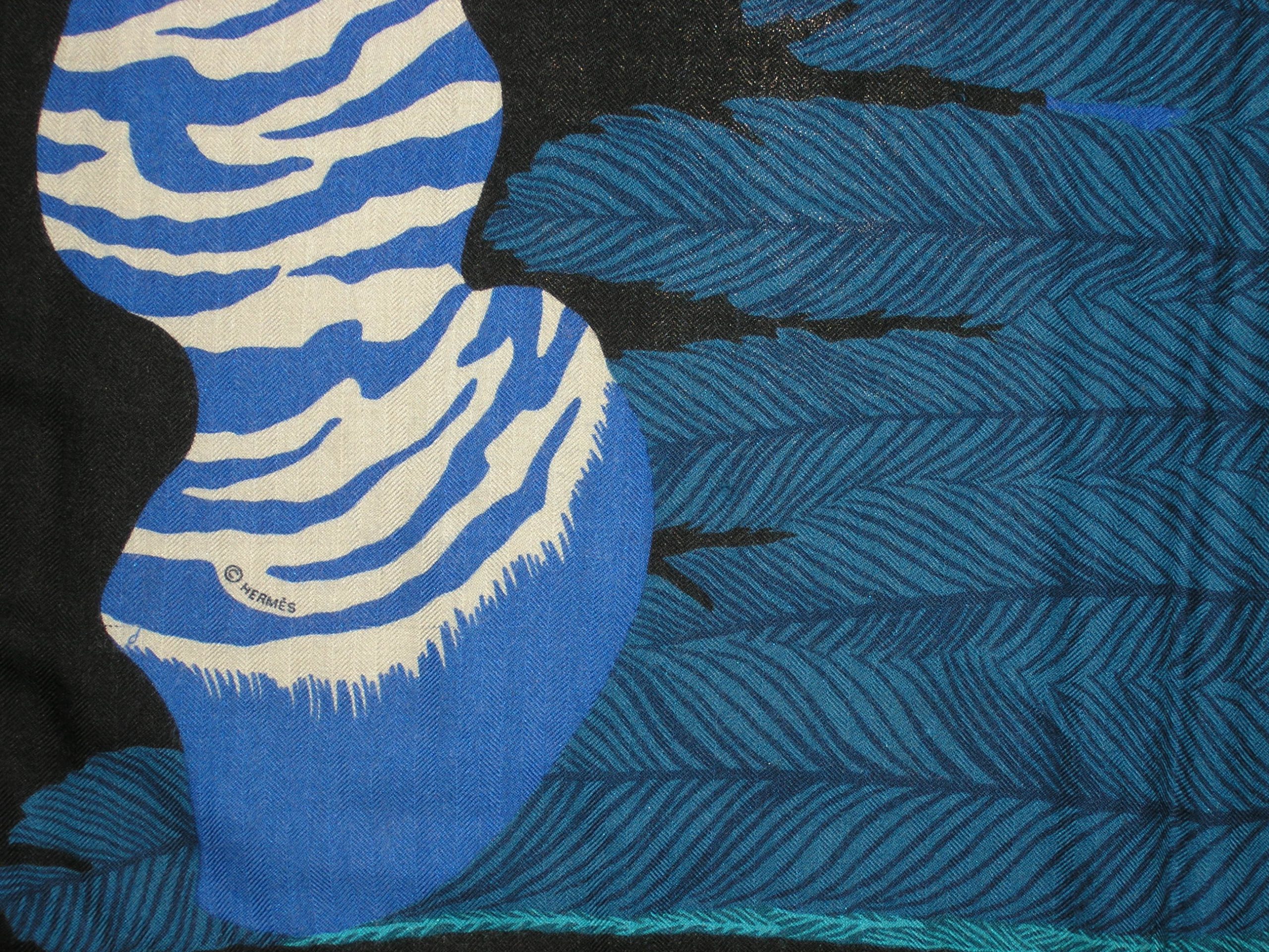 Zebra Pegasus Hermes Cashmere Shawl