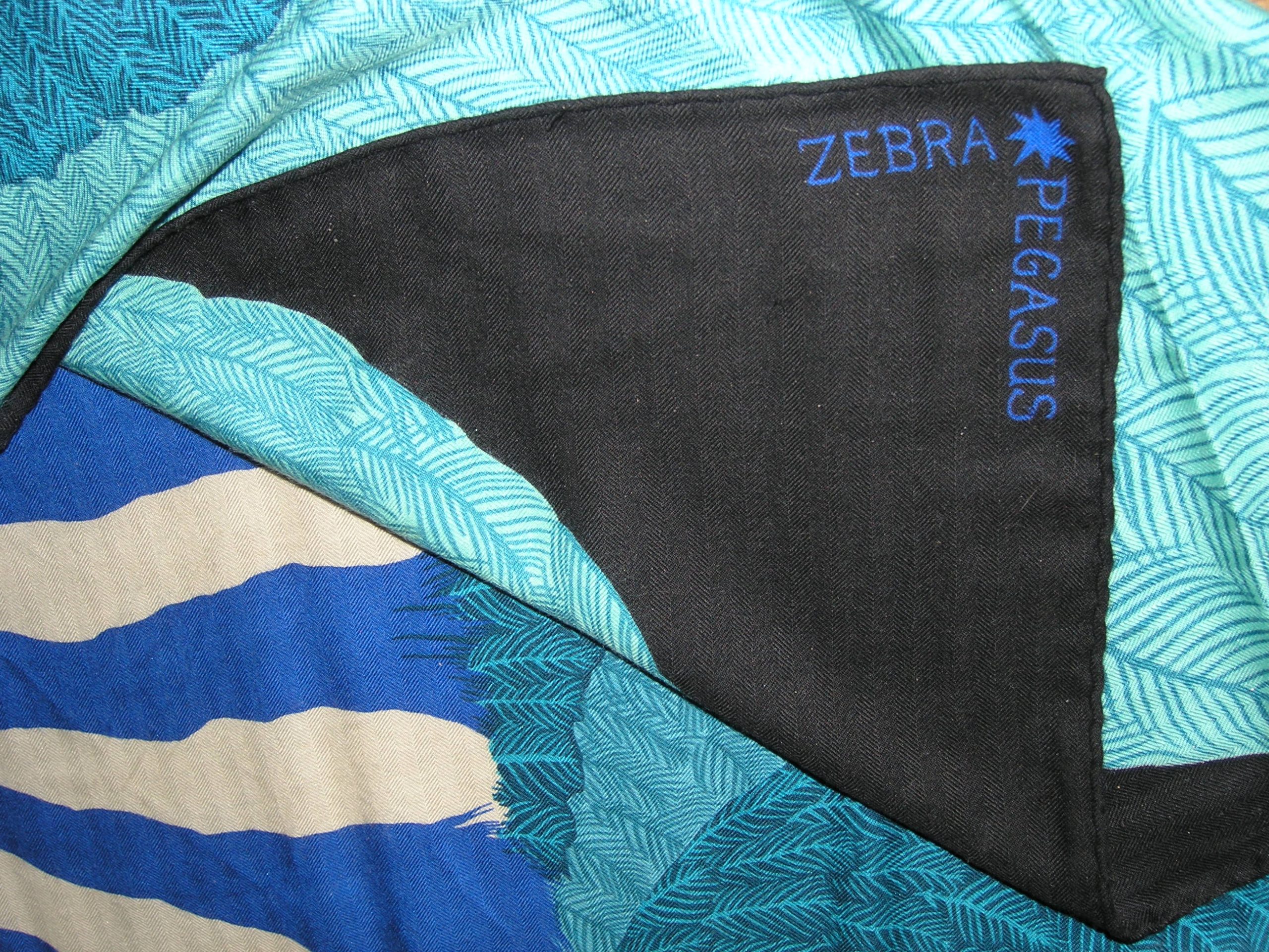 Zebra Pegasus Hermes Cashmere Shawl