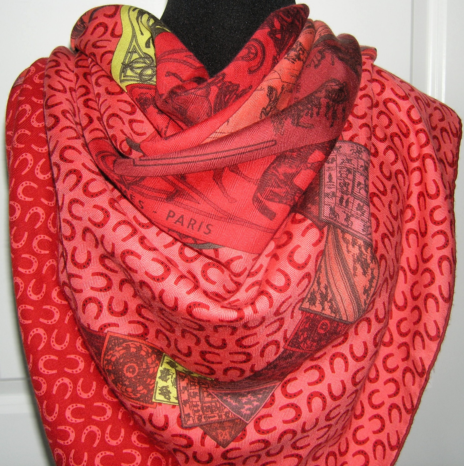 A Cheval Sur Mon Carre Hermes Cashmere Shawl