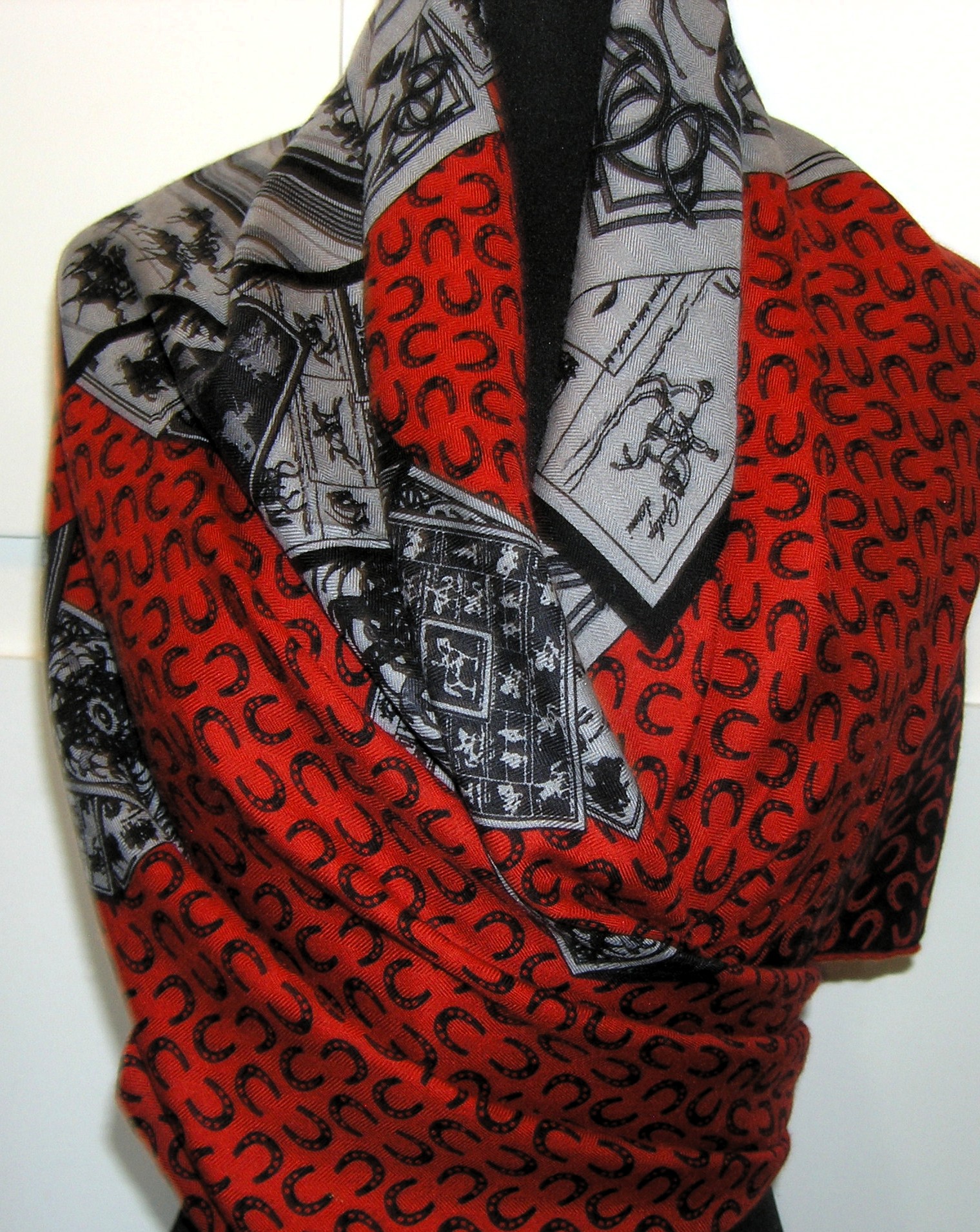 A Cheval Sur Mon Carre Hermes Cashmere Shawl