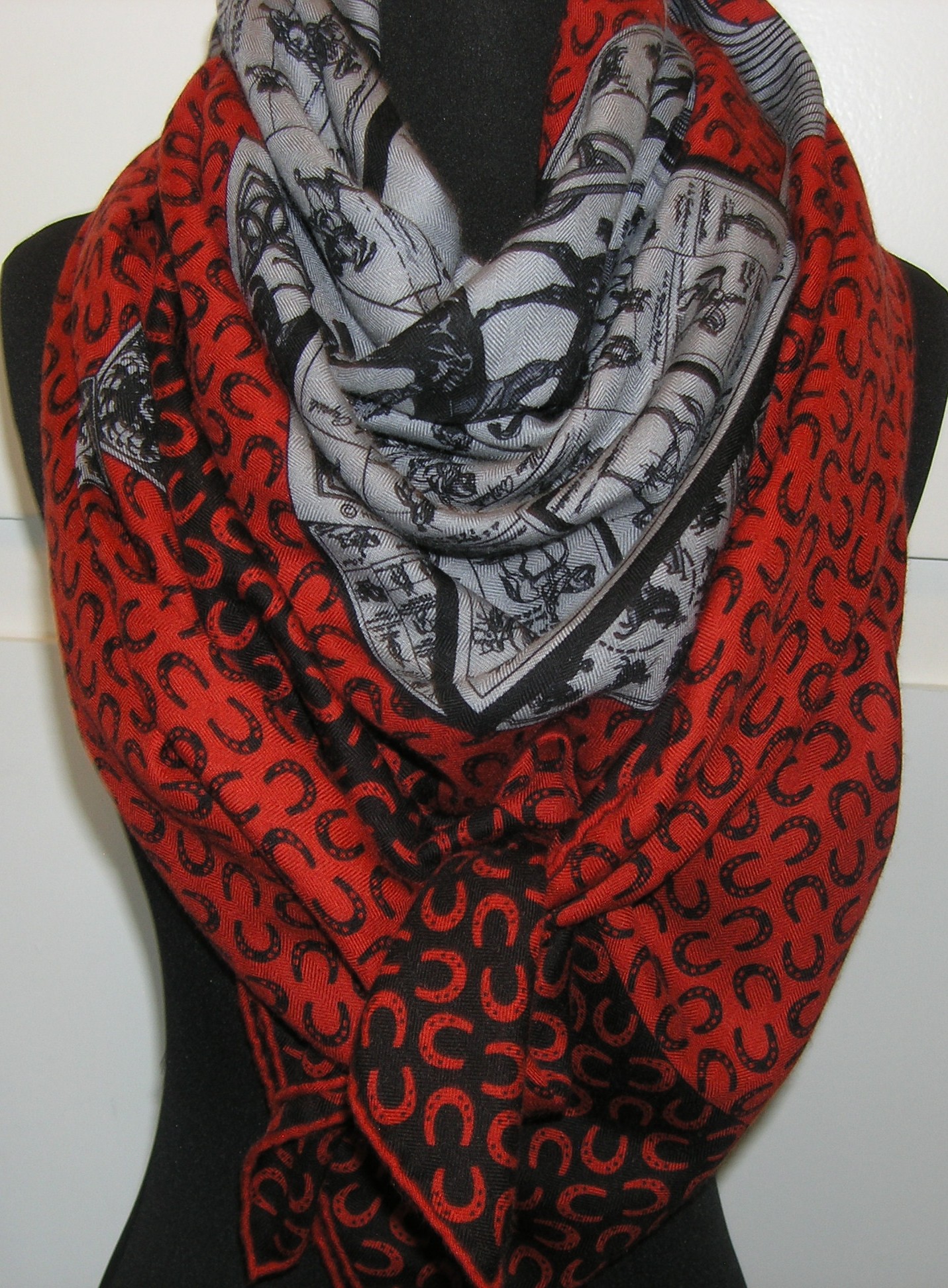 A Cheval Sur Mon Carre Hermes Cashmere Shawl