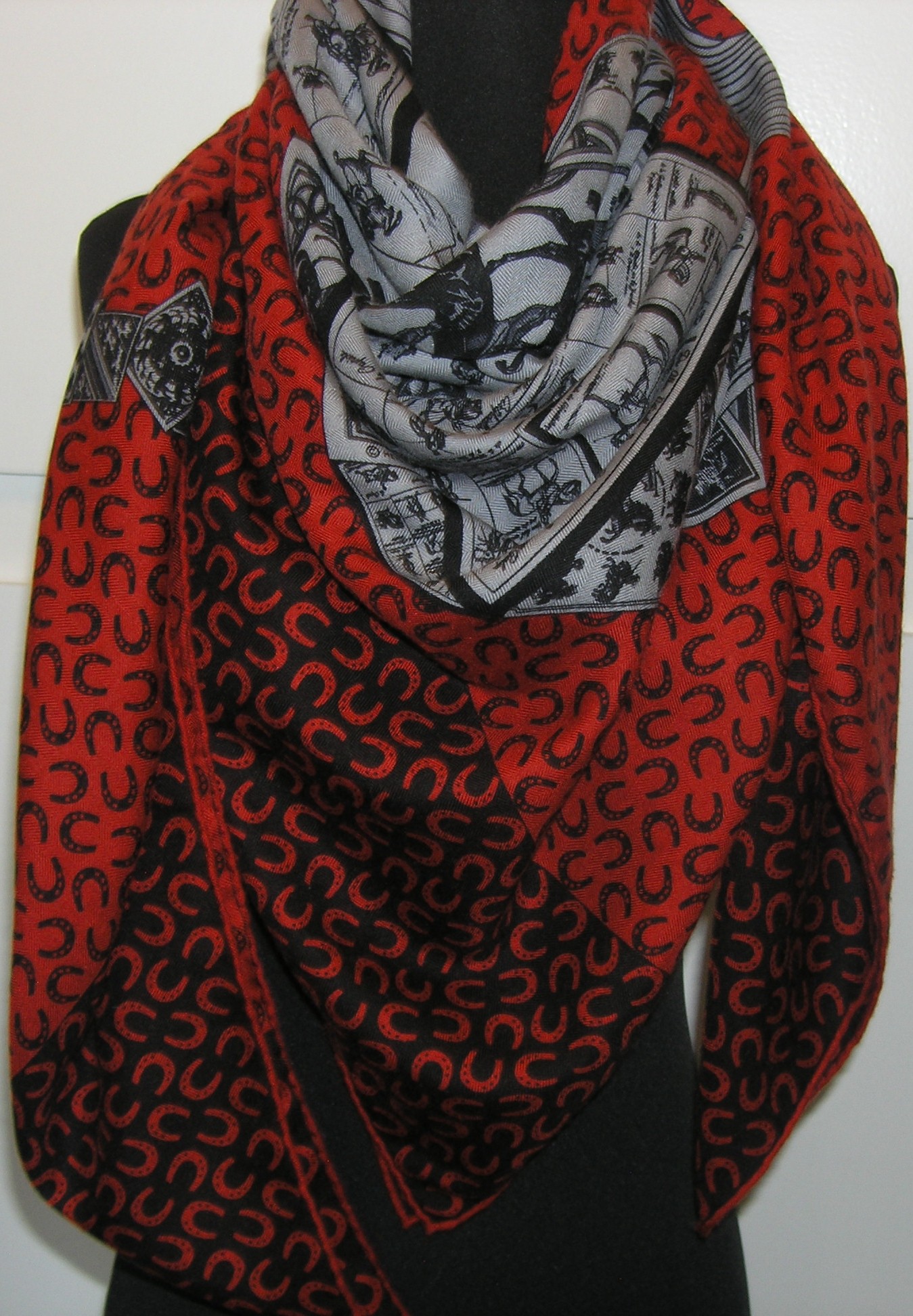 A Cheval Sur Mon Carre Hermes Cashmere Shawl