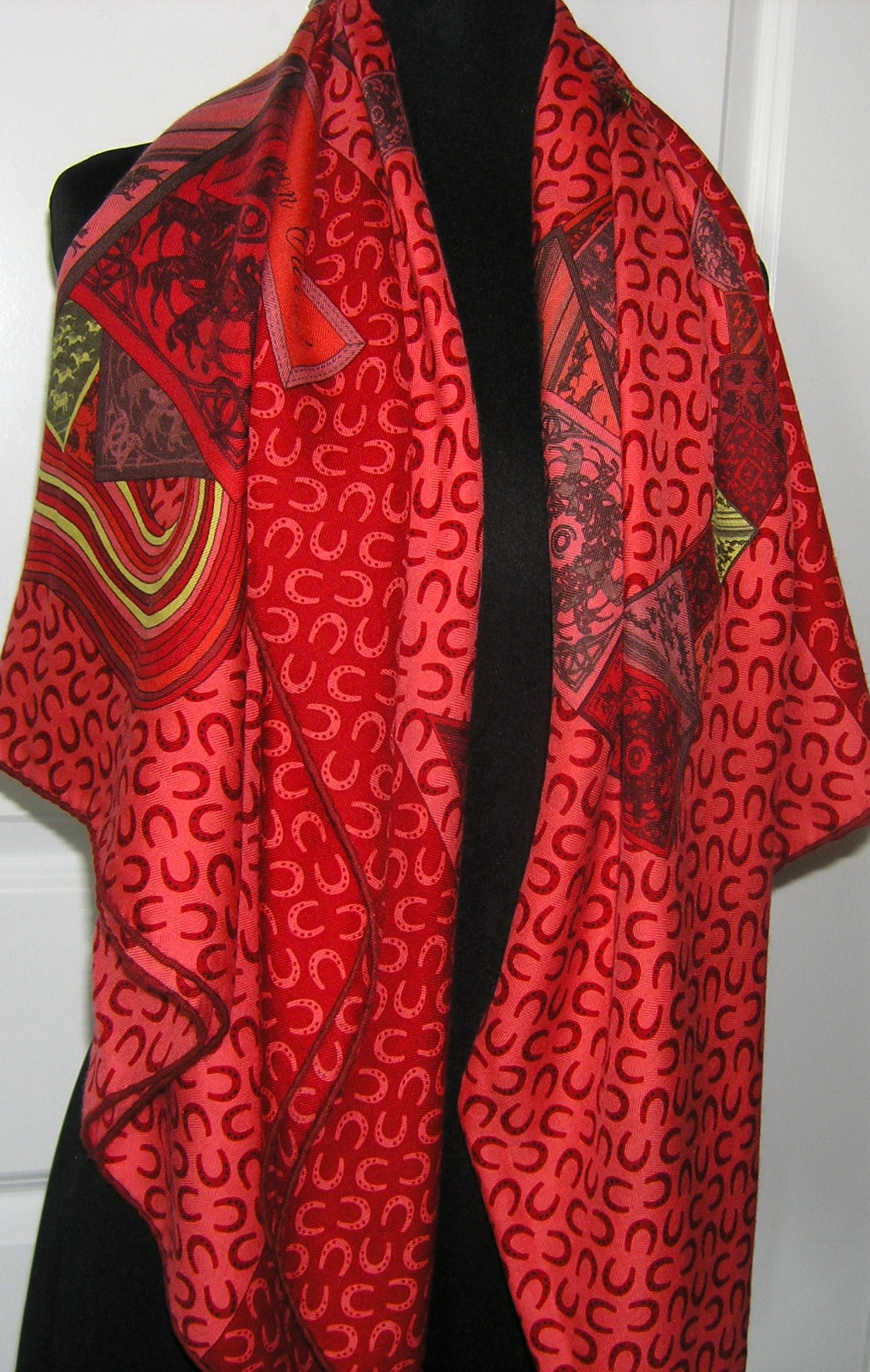vintage Hermes cashmere shawl