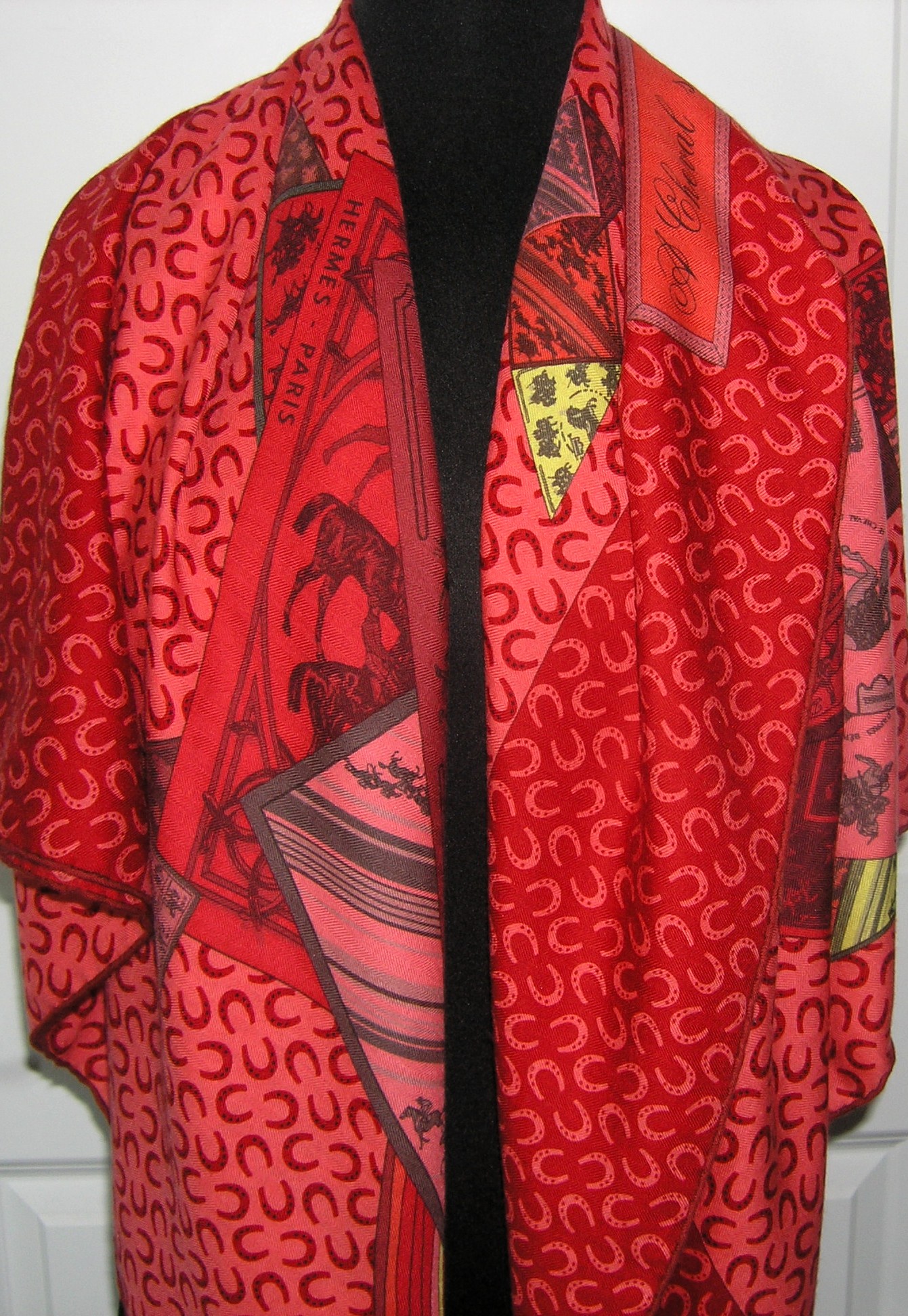 A Cheval Sur Mon Carre Hermes Cashmere Shawl