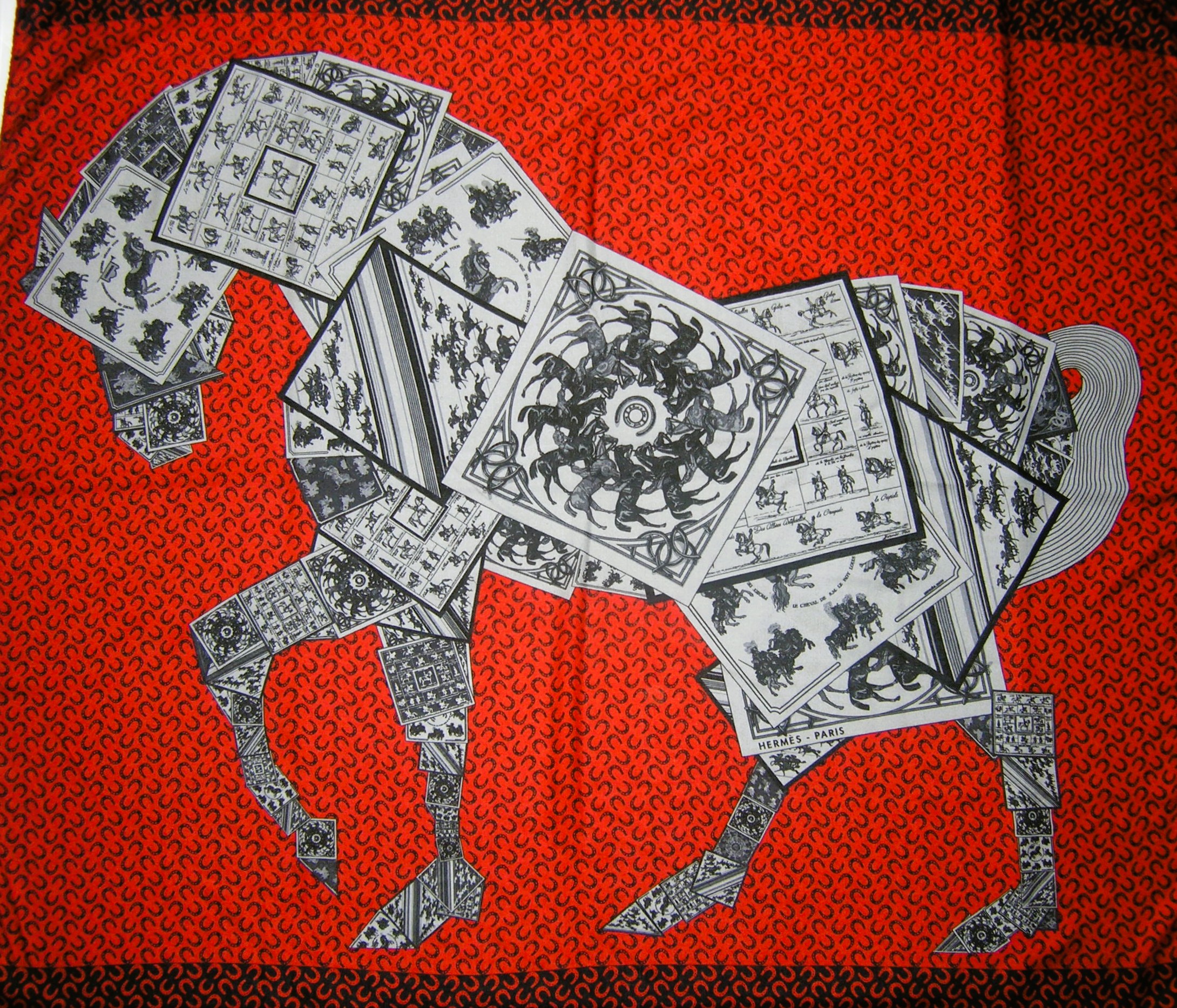 A Cheval Sur Mon Carre Hermes Cashmere Shawl