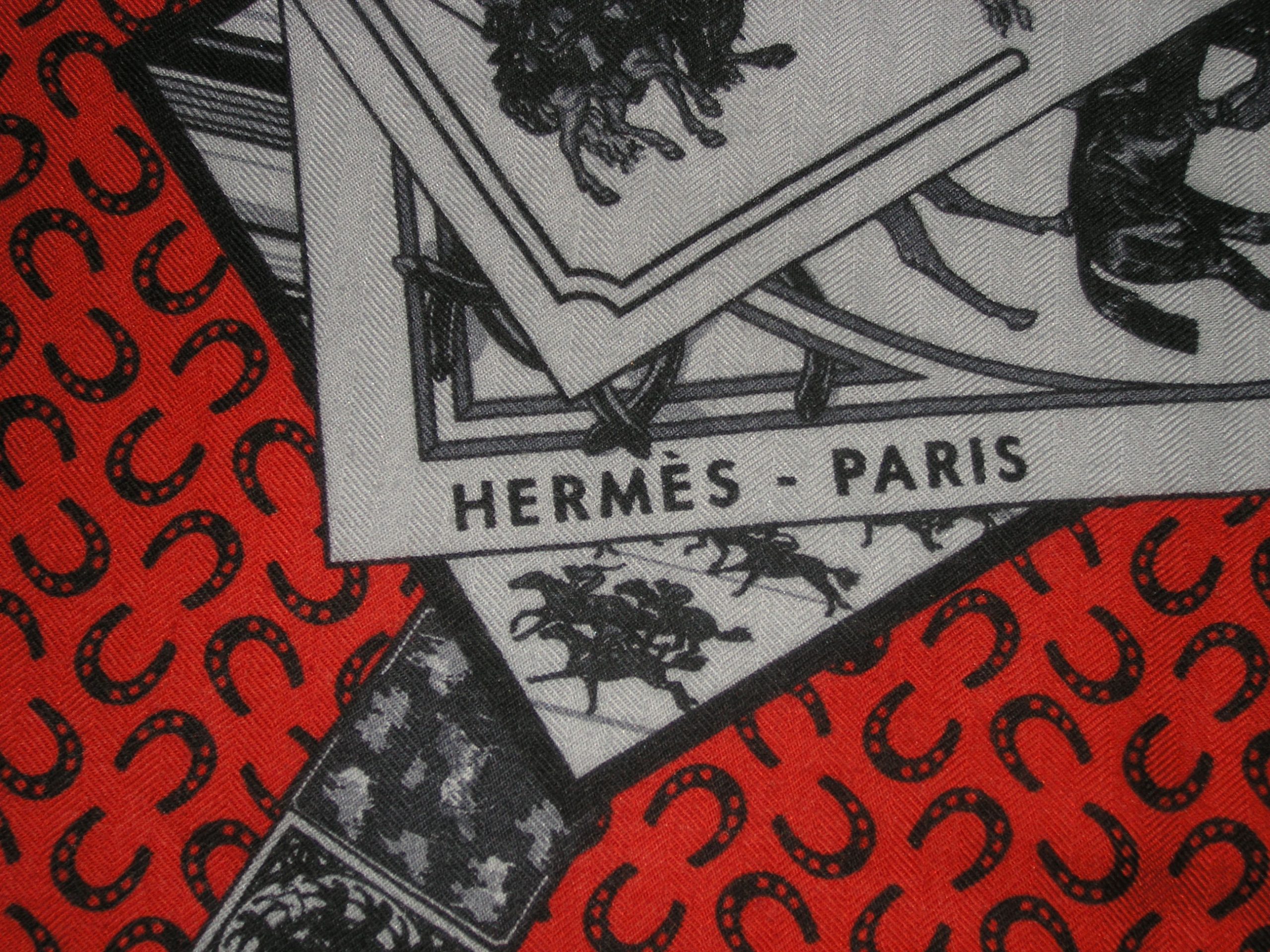 A Cheval Sur Mon Carre Hermes Cashmere Shawl