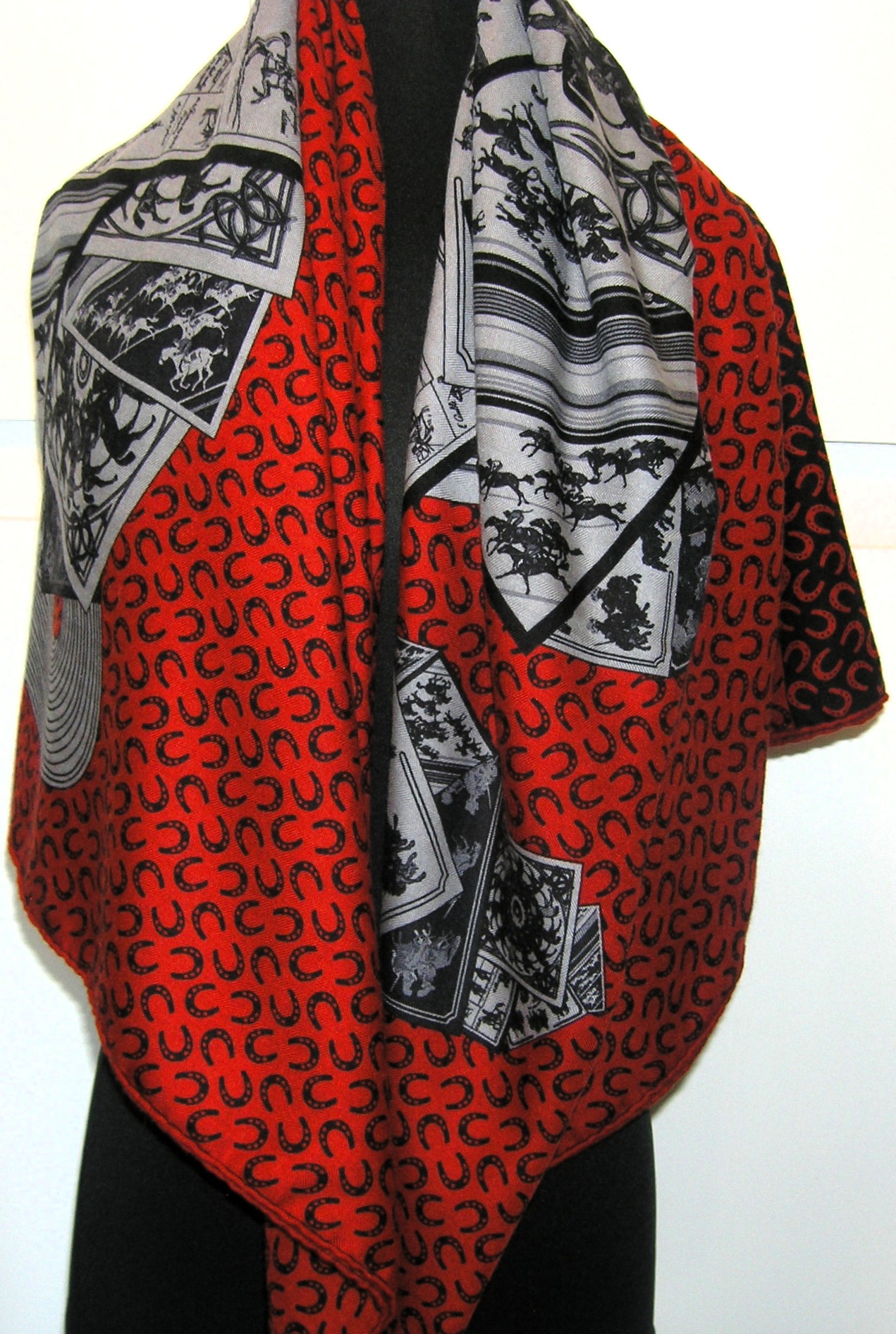 A Cheval Sur Mon Carre Hermes Cashmere Shawl