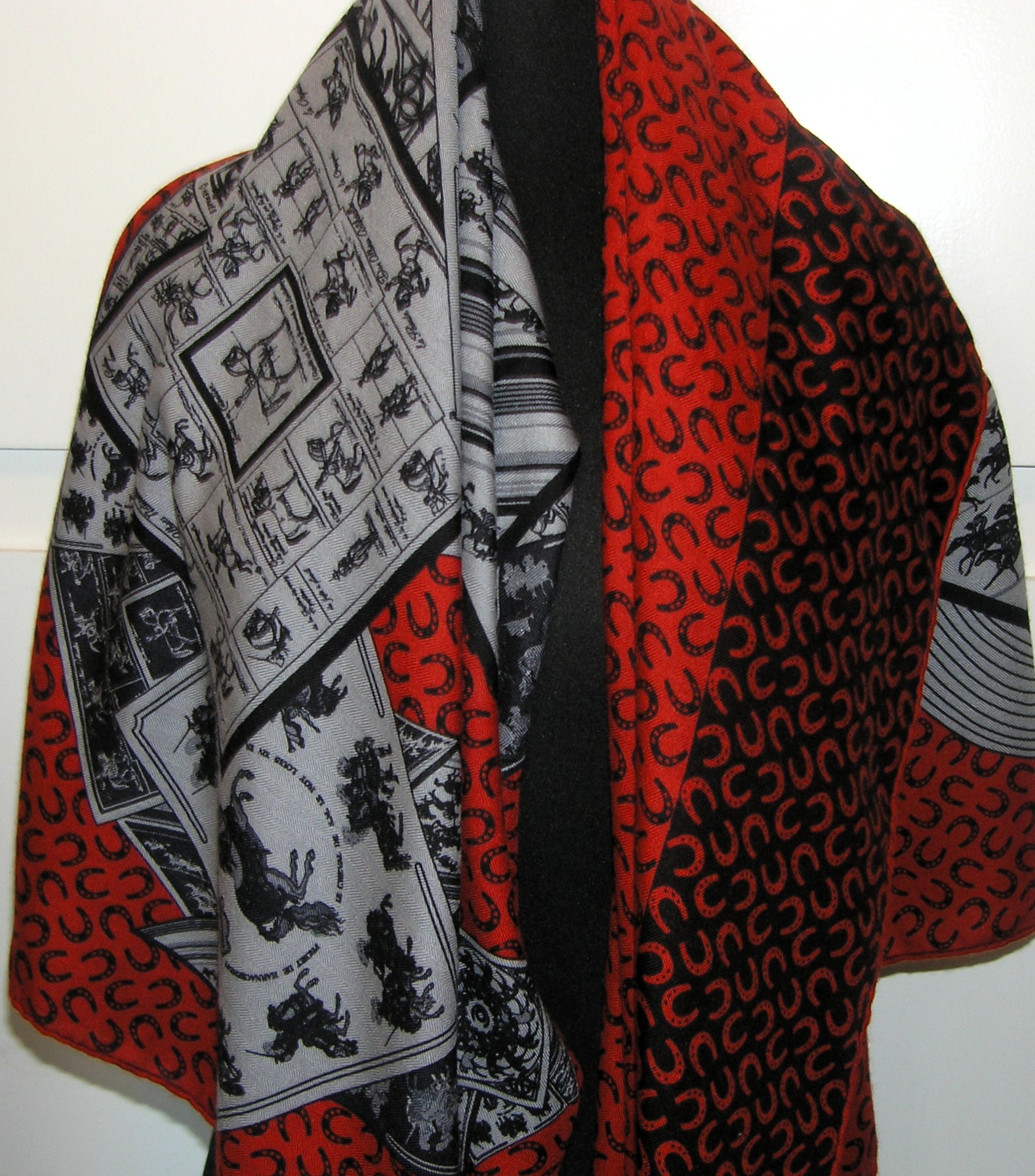 A Cheval Sur Mon Carre Hermes Cashmere Shawl