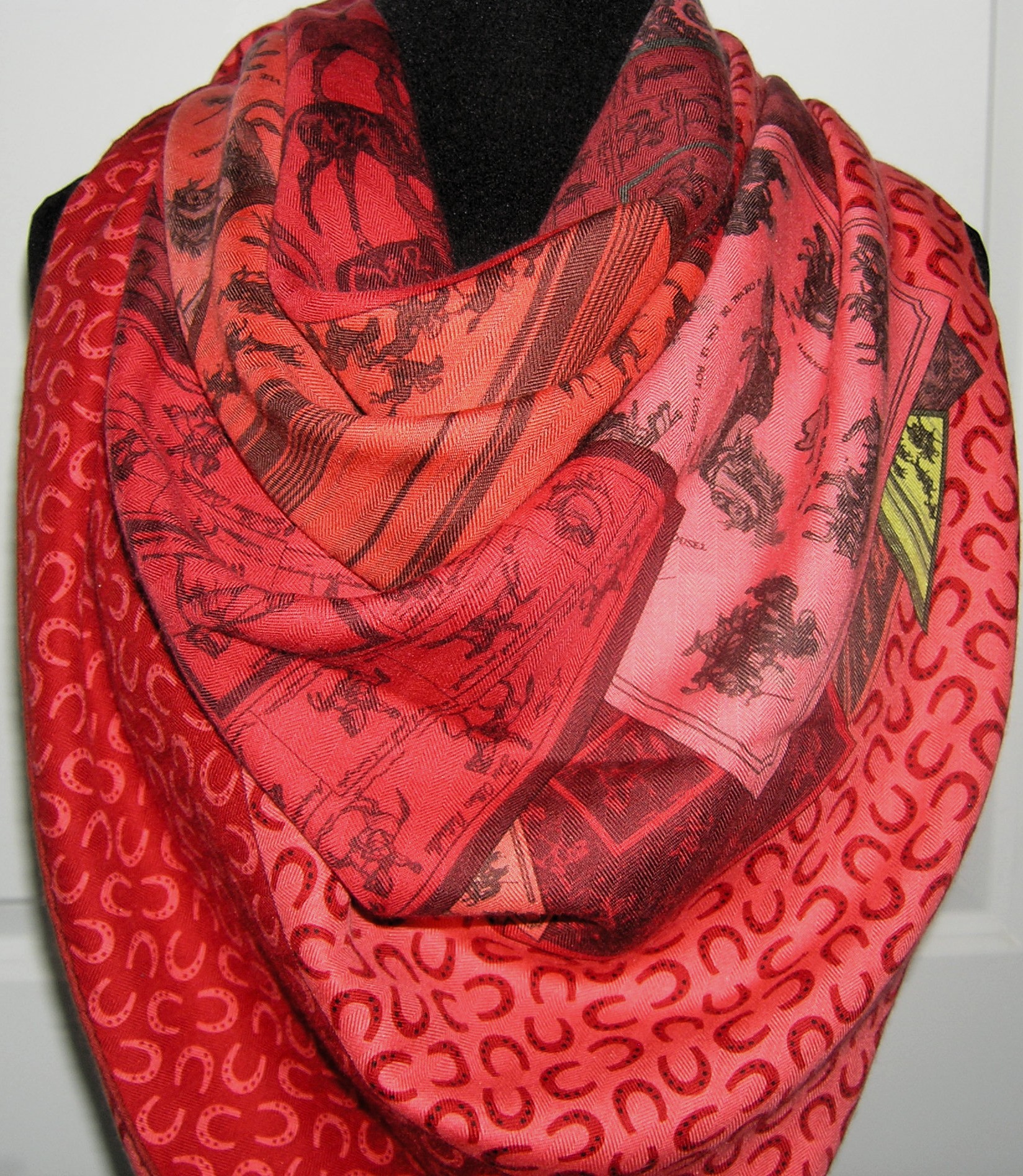 A Cheval Sur Mon Carre Hermes Cashmere Shawl