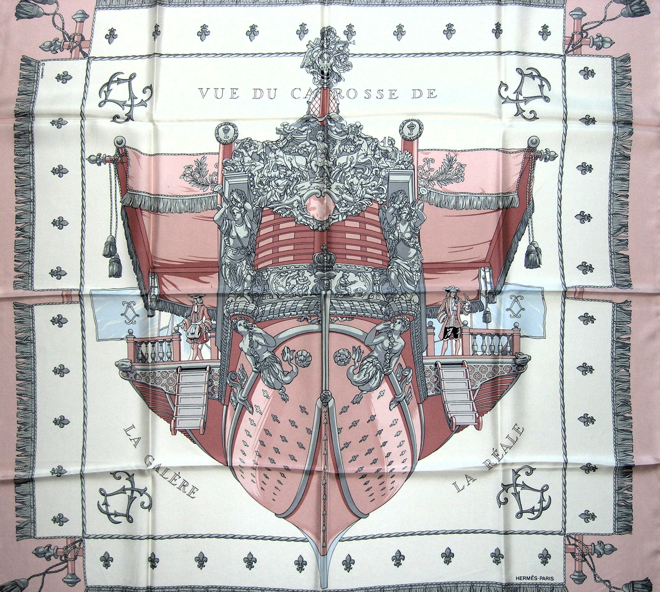 Vue du Carrosse de La Galere La Reale Hermes Scarf