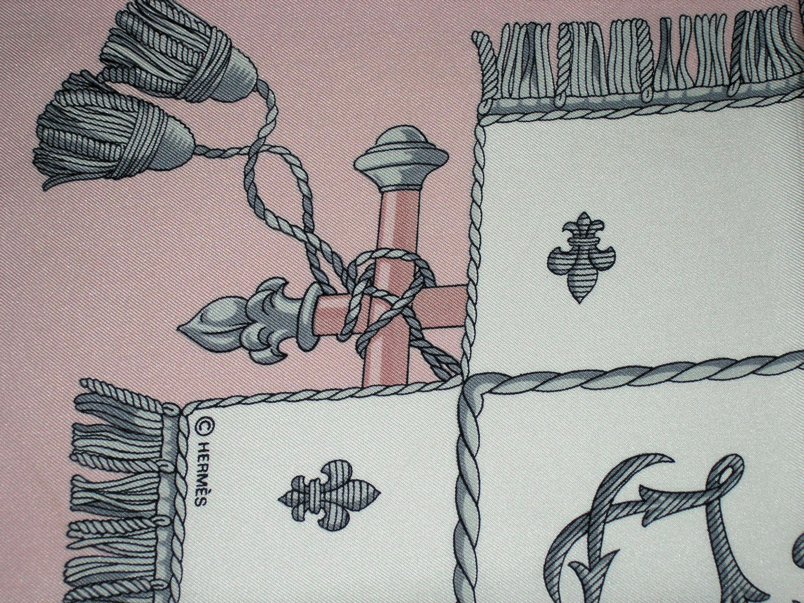 Vue du Carrosse de La Galere La Reale Hermes Scarf