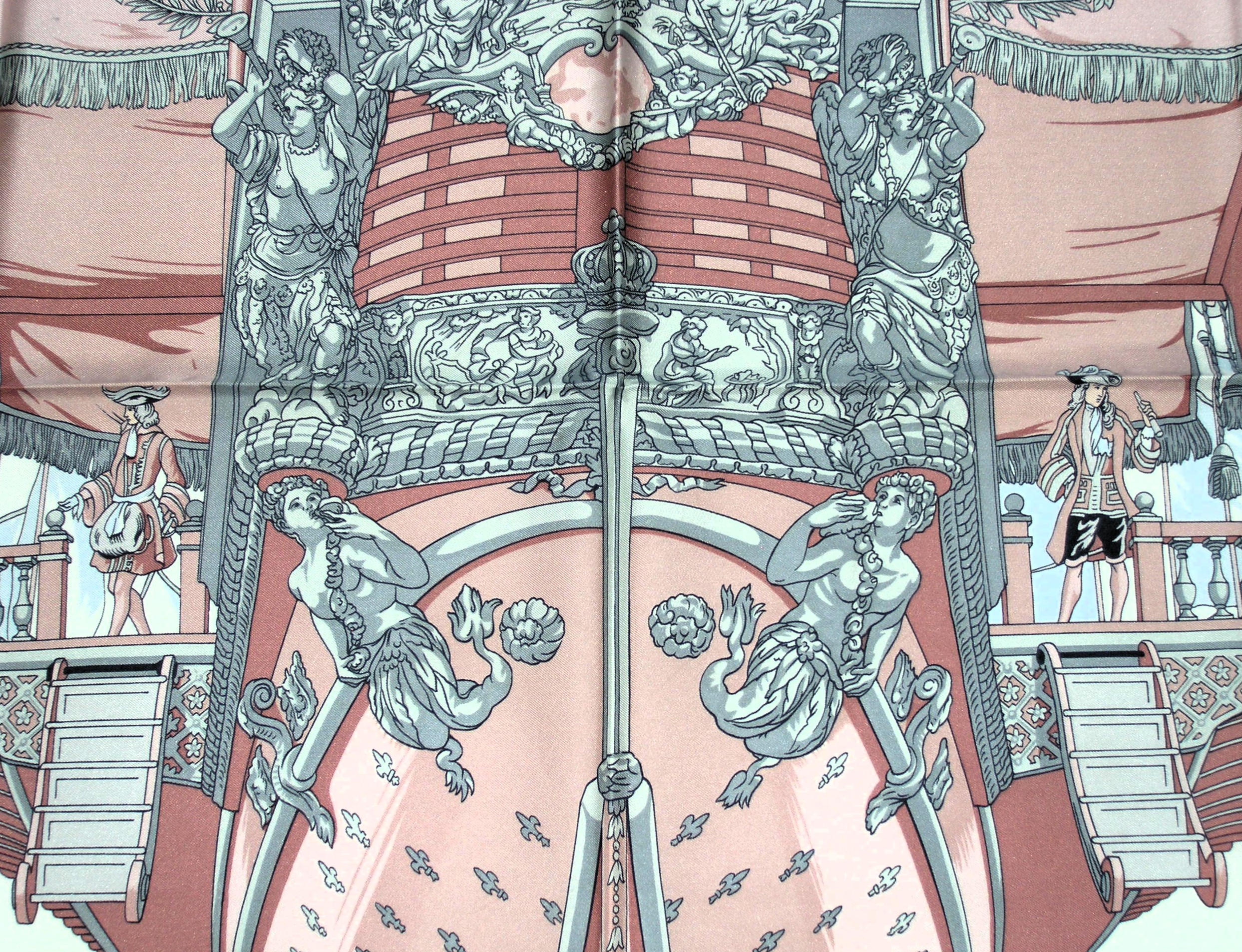 Vue du Carrosse de La Galere La Reale Hermes Scarf