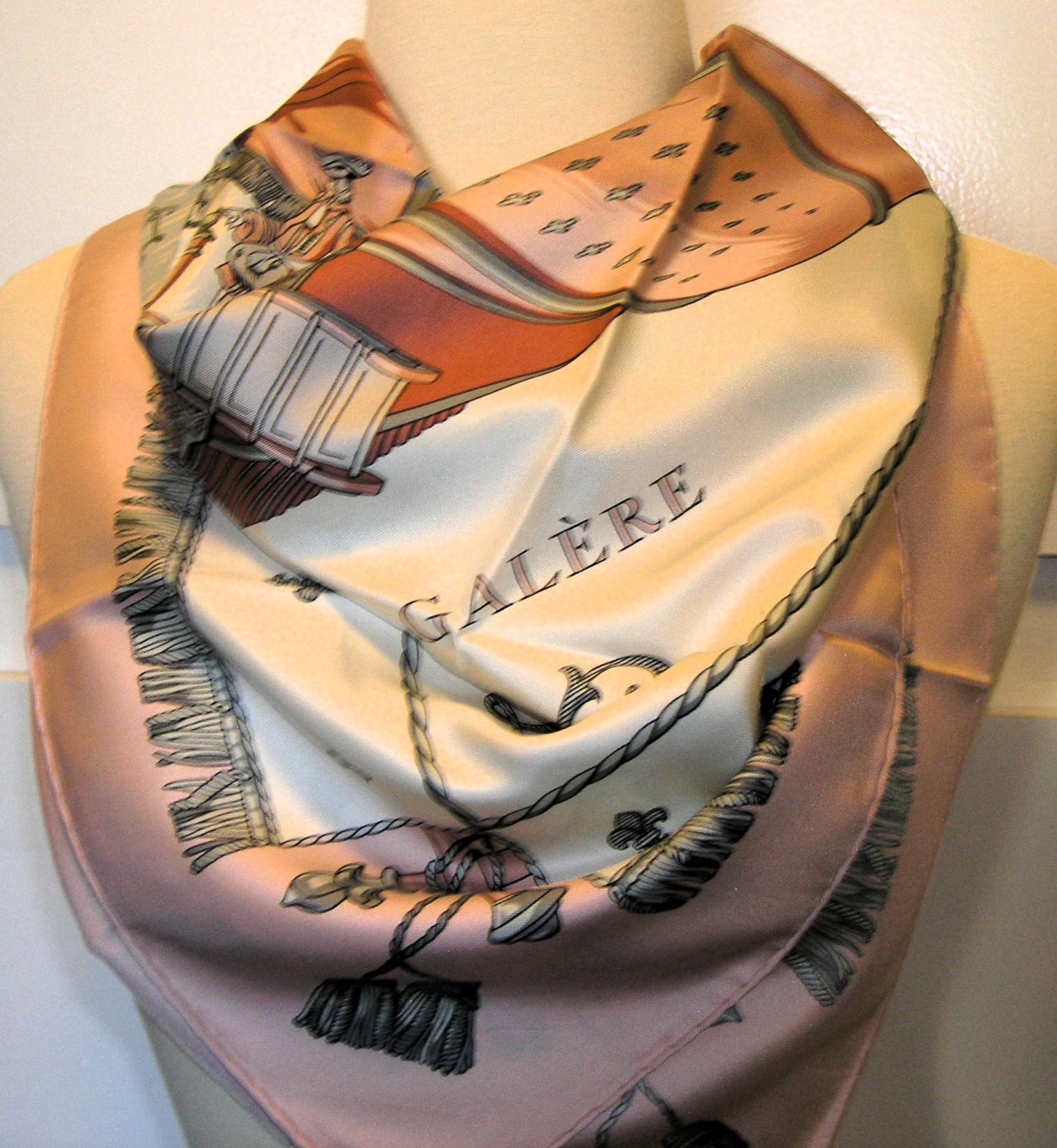 Vue du Carrosse de La Galere La Reale Hermes Scarf