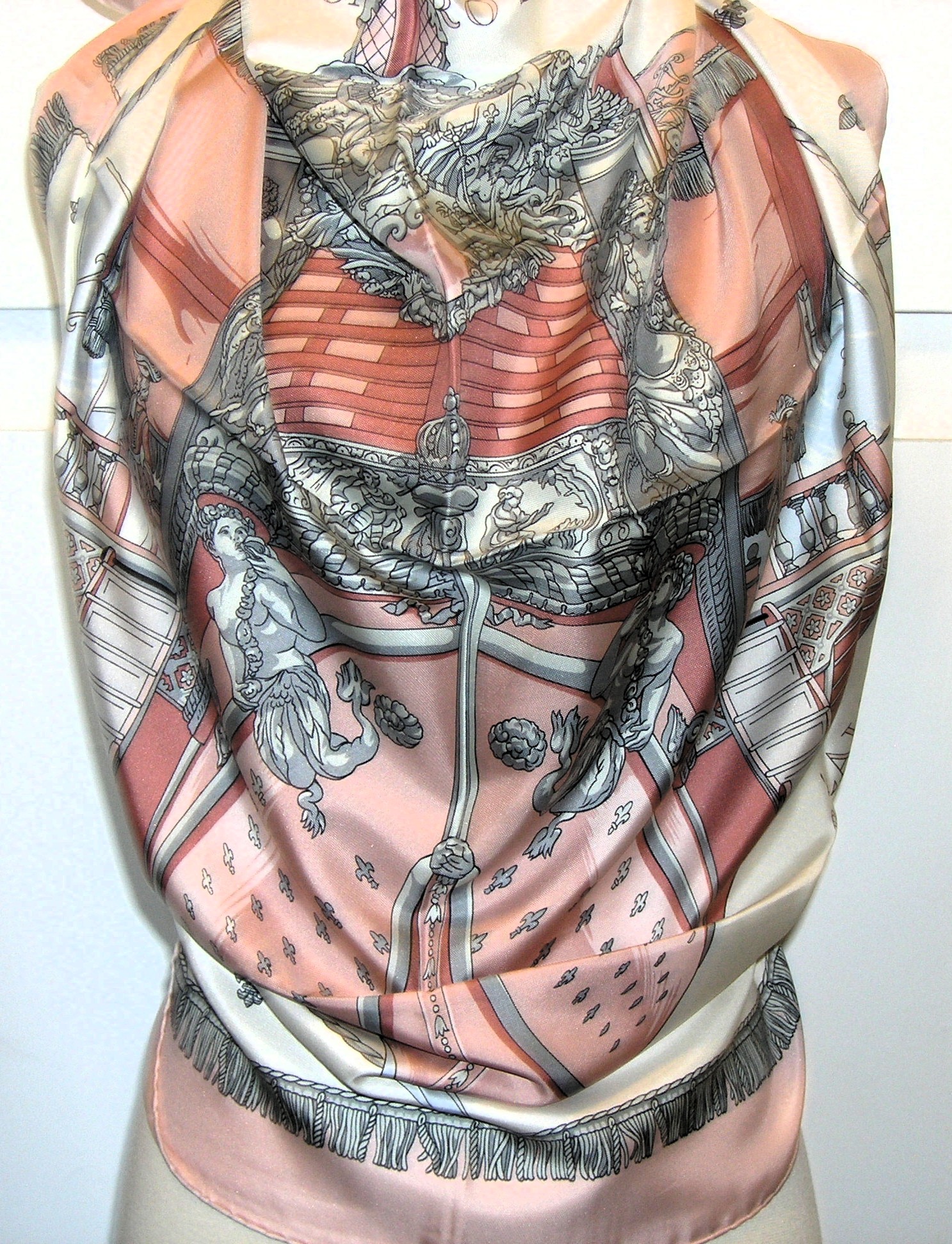 Vue du Carrosse de La Galere La Reale Hermes Scarf