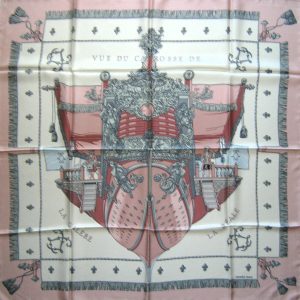 vintage Hermes scarf - Vue du Carrosse de La Galere La Reale Hermes Scarf – 1992 – Hugo Grygkar