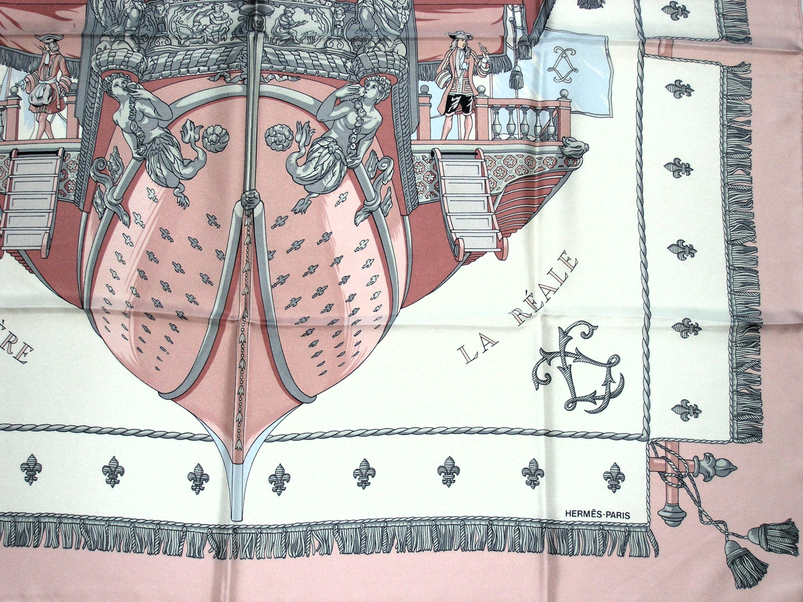 Vue du Carrosse de La Galere La Reale Hermes Scarf