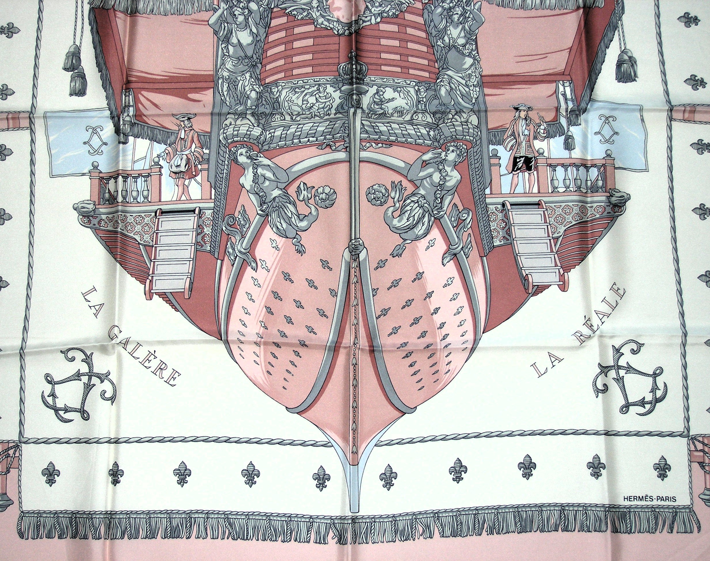 Vue du Carrosse de La Galere La Reale Hermes Scarf