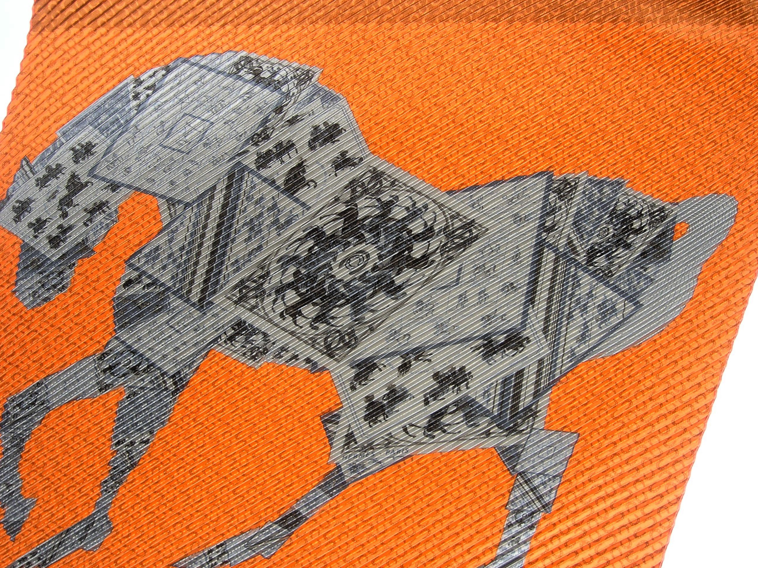 A Cheval Sur Mon Carre Hermes Plisse Scarf