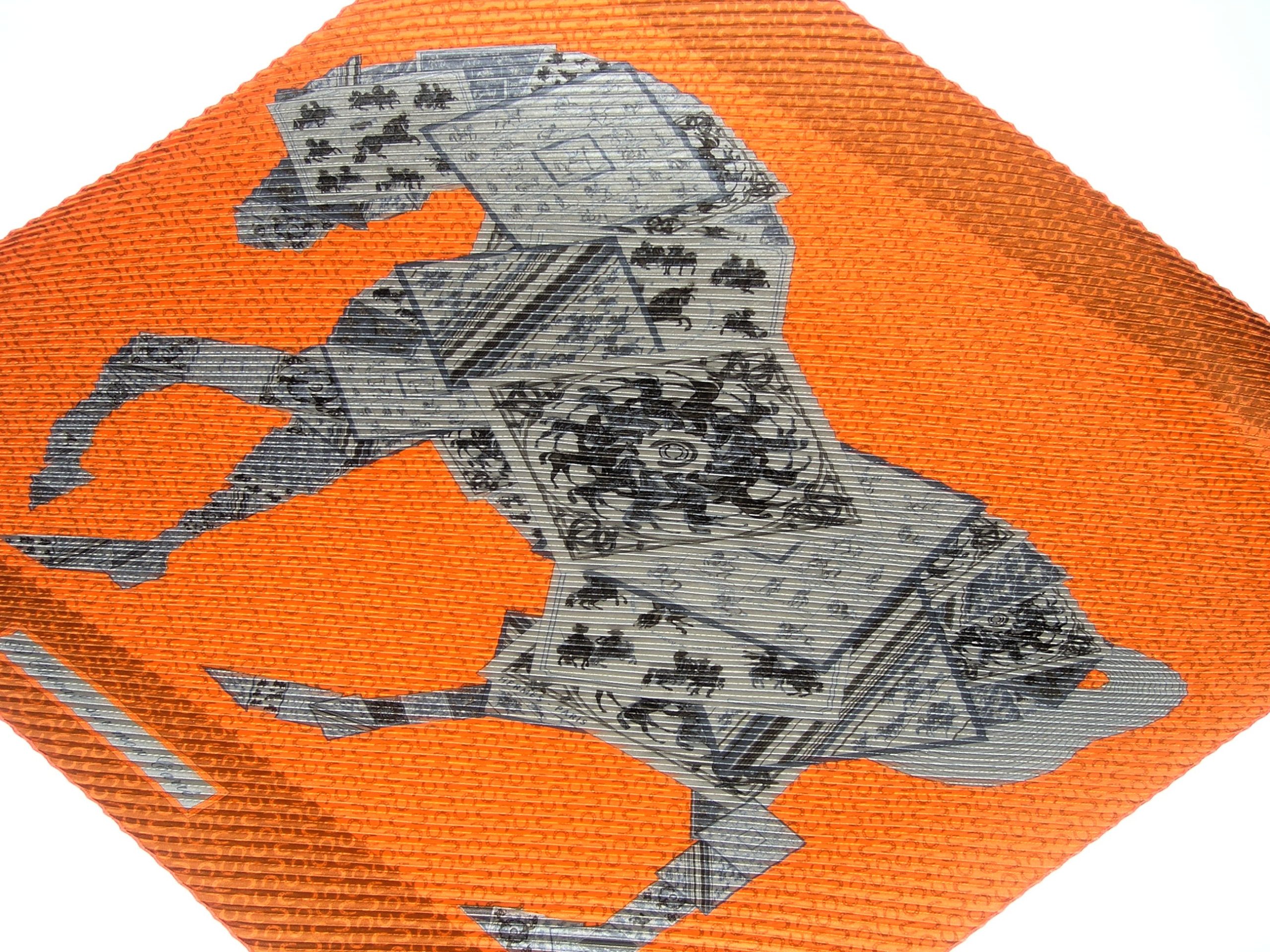 A Cheval Sur Mon Carre Hermes Plisse Scarf