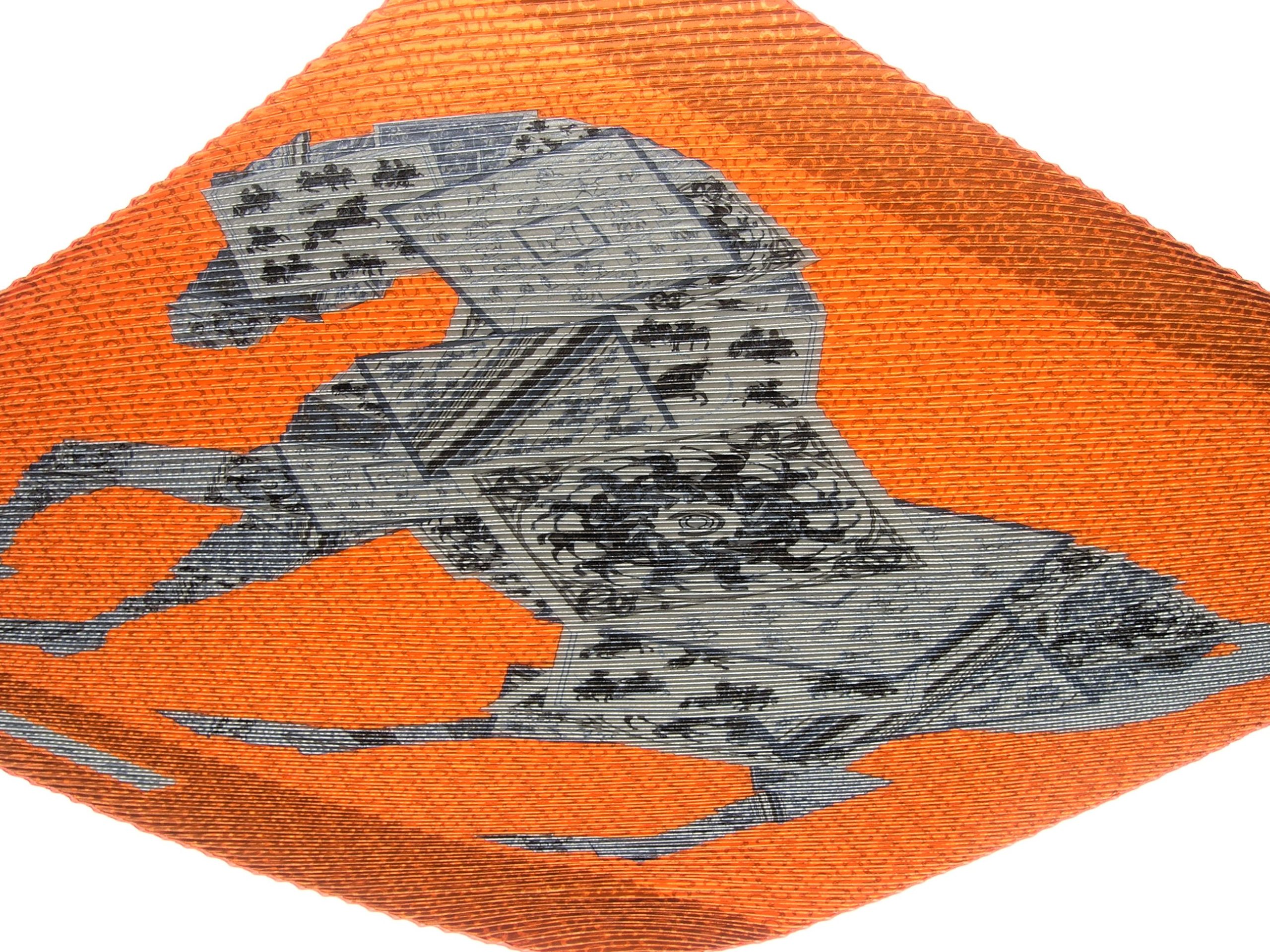 vintage Hermes plisse scarf