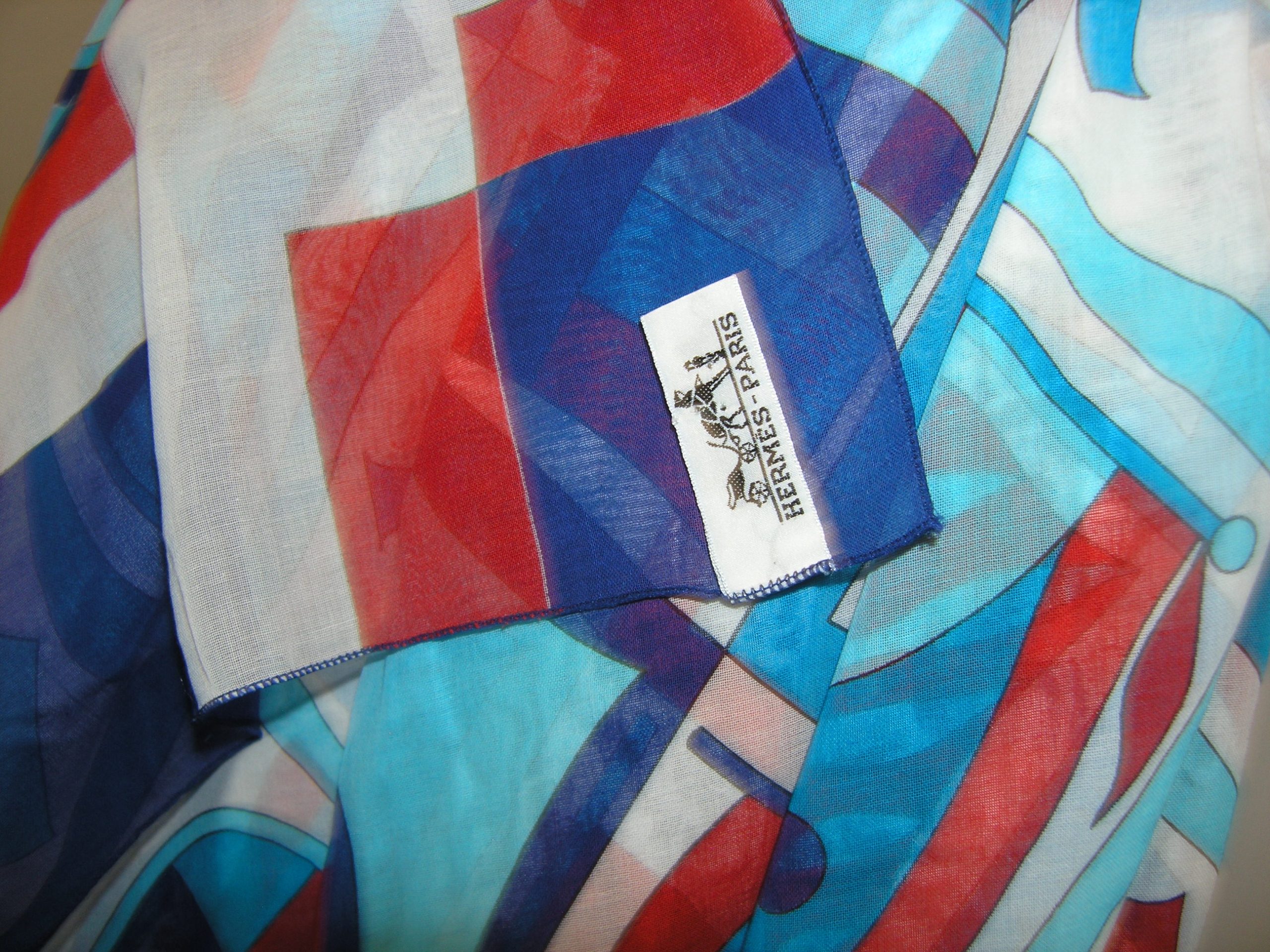 Vive La France Hermes Cotton Shawl Blanket
